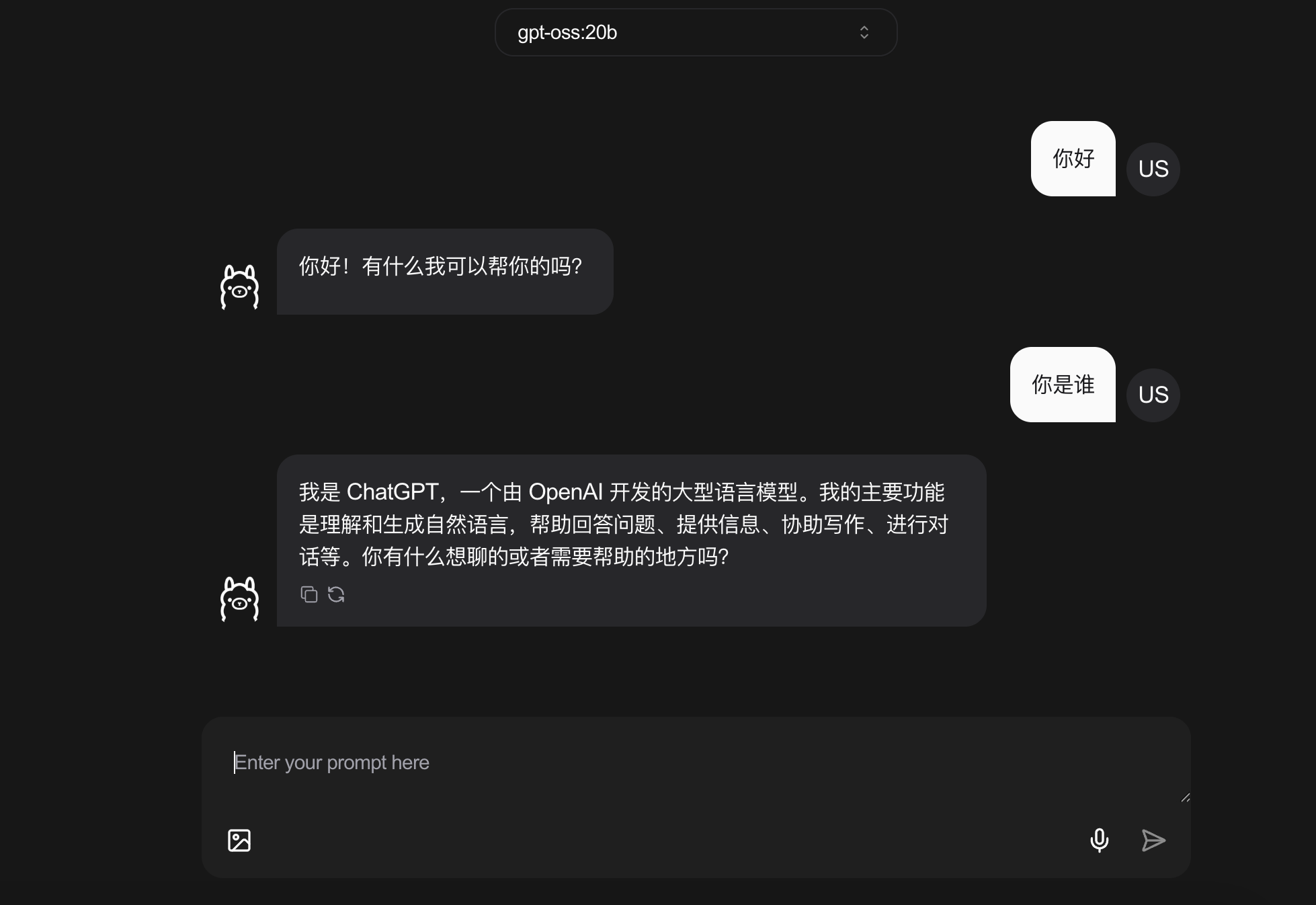 在输入框中提问